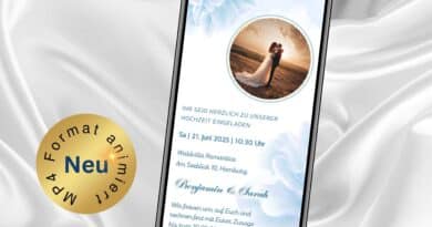 digitale Hochzeitseinladung Save the Date