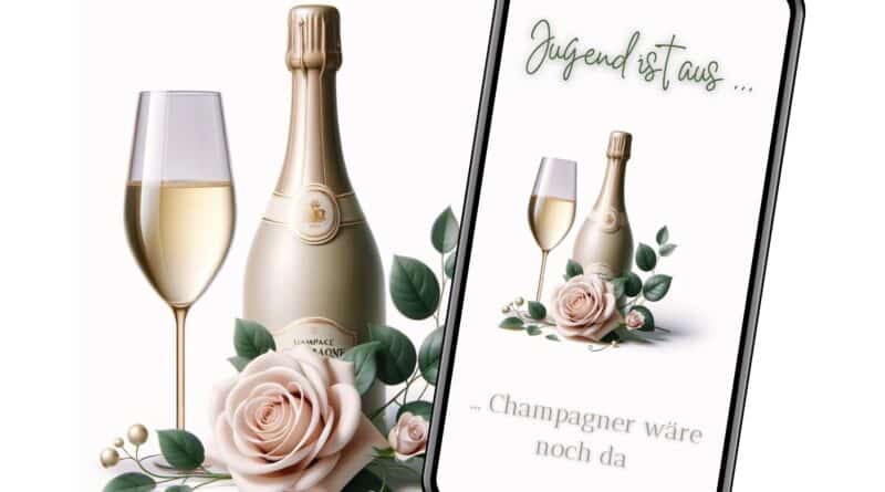 Animierte eCard Champagner Party